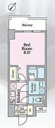 渋谷区代々木1丁目マンション 1Kの間取図画像