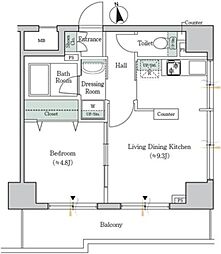 ワンルーフフラット戸越 11階1LDKの間取り