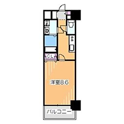 TKアンバーコート堺東2 1Kの間取図画像