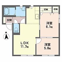 サンテ・ミリオン　Ｂ 102 ｜ 岩手県花巻市南万丁目1177-1（賃貸アパート2LDK・1階・49.30㎡） その2