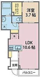 グレースランド 1LDKの間取図画像