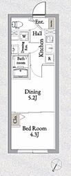 トリビュート西大井 2Kの間取図画像