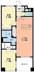 ブリズラヴィーヌ 2LDKの間取図画像