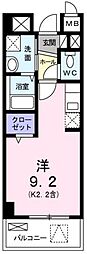 センチュリー善 ワンルームの間取図画像