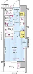 グランド・ガーラ大森2 1Kの間取図画像