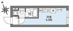 ジェムストーン東大井 ワンルームの間取図画像