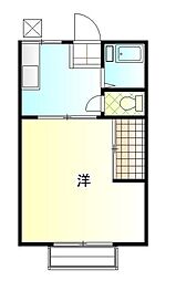 サンハイツ シマダ 2階1DKの間取り