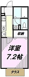 JR中央線 八王子駅 バス4分 八王子局停(宇津木台行)下車 徒歩9分の賃貸アパート 1階1Kの間取り