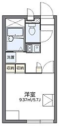 レオパレスミニョン 1階1Kの間取り