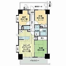 ライオンズマンション本川越駅前 3階2SLDKの間取り
