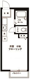 AKハイツ 2階ワンルームの間取り