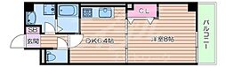 ハックベリー茨木南 1DKの間取図画像