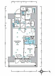 ルフォンプログレ浅草入谷 1LDKの間取図画像