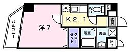 プレッソ新井 1階1Kの間取り