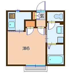 ヴェルデュ 1Kの間取図画像