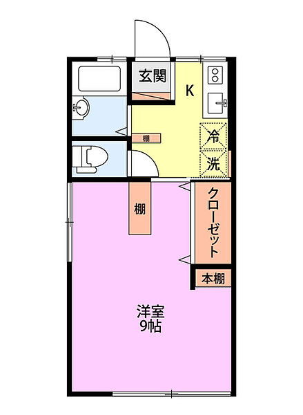 新潟県新潟市西区五十嵐２の町(賃貸アパート1K・1階・27.74㎡)の写真 その2