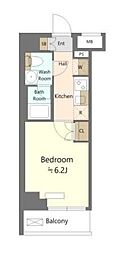SHOKEN Residence川崎大師 1Kの間取図画像