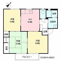 サニーヒルズ　Ａ棟 A0201 ｜ 佐賀県武雄市朝日町大字甘久642-2（賃貸アパート3DK・2階・54.34㎡） その2