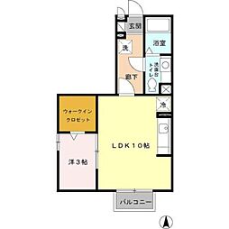 ルミエール 1LDKの間取図画像