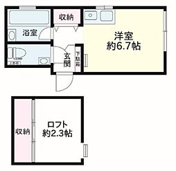 メゾン・ド・ソレイユ ワンルームの間取図画像