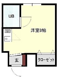 グレイス上大岡 ワンルームの間取図画像