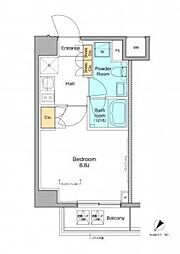 プラウドフラット根津谷中 3階1Kの間取り