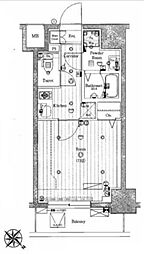 メイクスデザイン三ノ輪 4階1Kの間取り