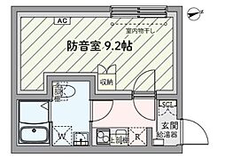 CASARASICLASNERIMA-KASUGACHO 1Kの間取図画像