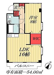 東京メトロ東西線 原木中山駅 徒歩8分の賃貸マンション 3階1LDKの間取り