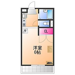 レオパレス上之郷 1Kの間取図画像