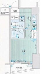 メインステージ東日本橋2 1Kの間取図画像