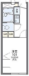 レオパレスベンデュール 1Kの間取図画像
