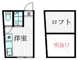 TM旭町 ワンルームの間取図画像