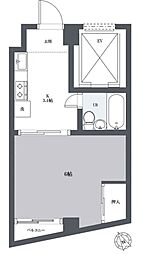 マ・メゾン赤塚 3階1DKの間取り