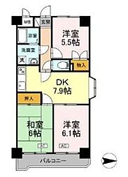 メゾン・ロワイヤル 3DKの間取図画像