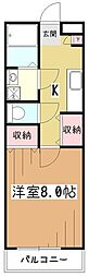 Courage高木 1Kの間取図画像