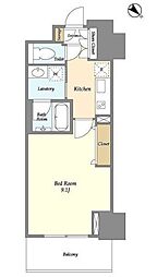 フロンティア新宿タワー 18階1Kの間取り