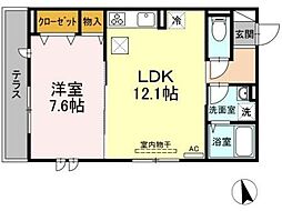 セジュール西台5 1階1LDKの間取り