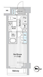 プレール・ドゥーク新宿Ｗｅｓｔ 1階1Kの間取り