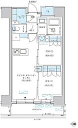 パークアクシス池袋イースト 2LDKの間取図画像