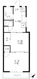 松島ロードレジデンス 2Kの間取図画像