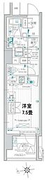 デュオステージ蒲田 ワンルームの間取図画像