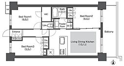 コンフォリア成増グリーンサイド 3LDKの間取図画像