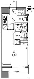 ラドゥセール秋葉原 1Kの間取図画像