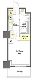 プライムメゾン板橋 ワンルームの間取図画像