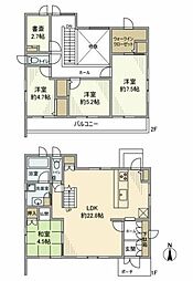 片倉町戸建 4LDKの間取り