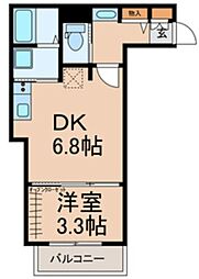 casa del KARATACHI 1階1DKの間取り