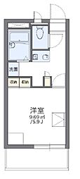 レオパレスSmile.K 1Kの間取図画像