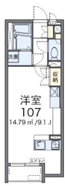 レオネクストアップルペア(54415) 206｜東京都日野市豊田４丁目(賃貸アパート1R・2階・26.50㎡)の写真 その2