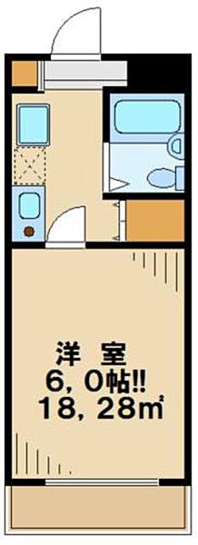 檜の森ハイツ 105｜東京都多摩市東寺方(賃貸マンション1K・1階・18.28㎡)の写真 その2